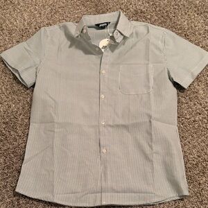Classic Green Striped Button Down Shirt